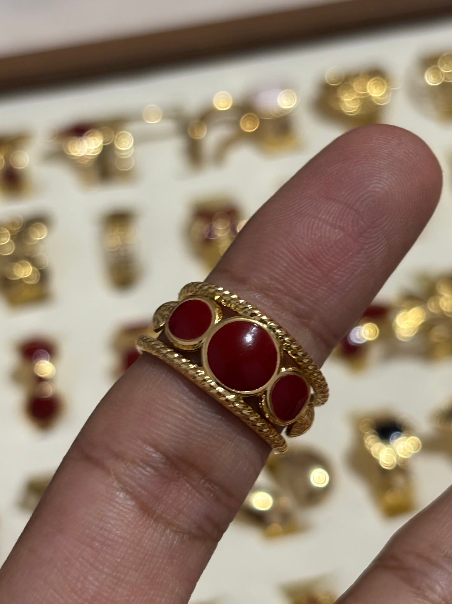 Burgundy ring