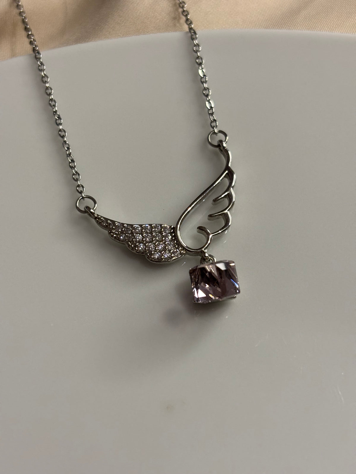 Angel Wings Crystal Necklace