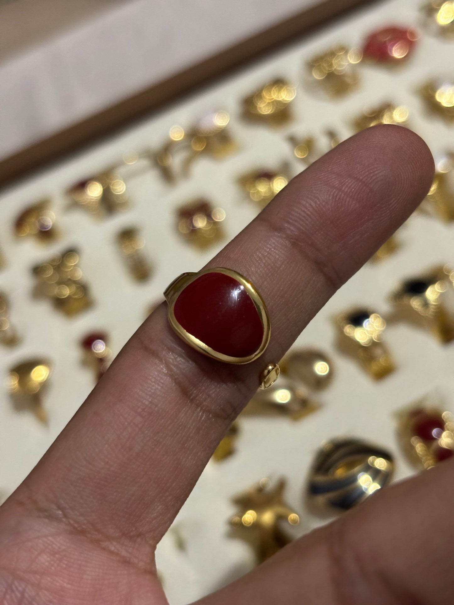 Burgundy ring