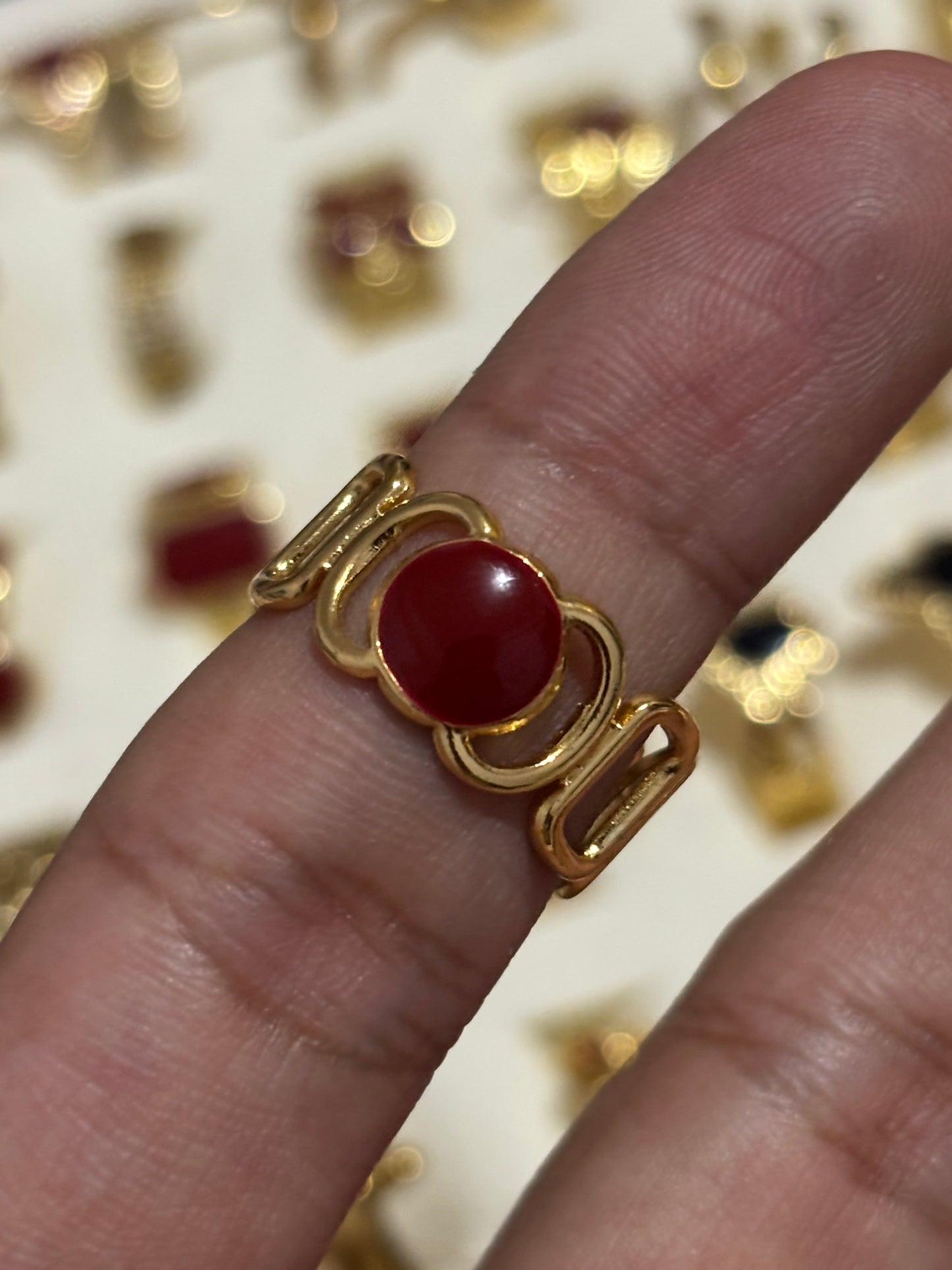 Burgundy ring