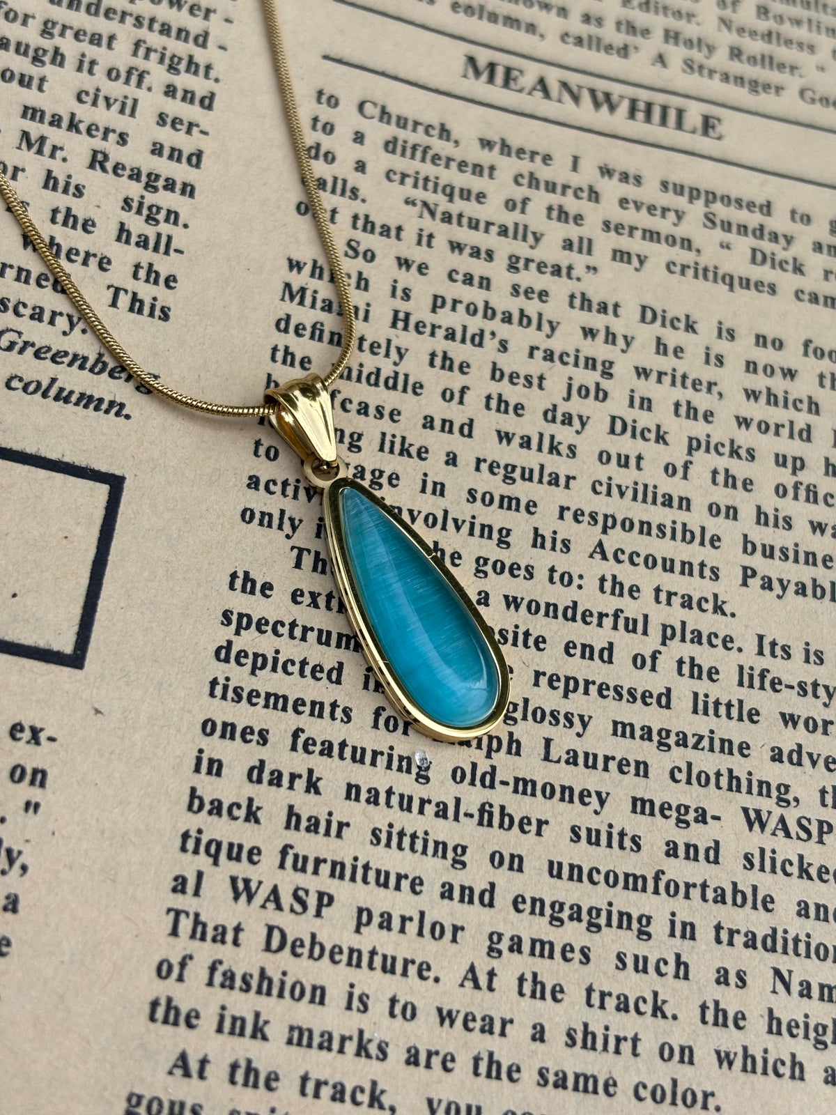 Blue water drop Necklace