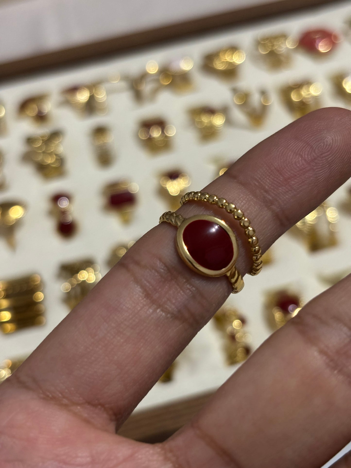 Burgundy ring