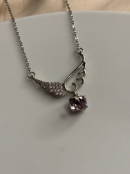 Angel Wings Crystal Necklace