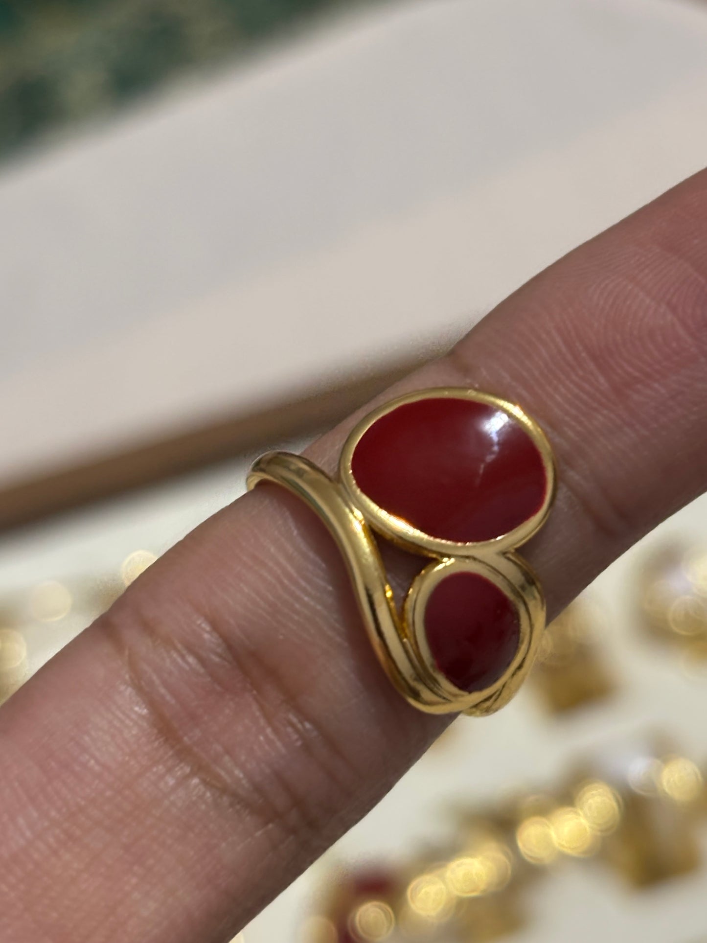 Burgundy ring