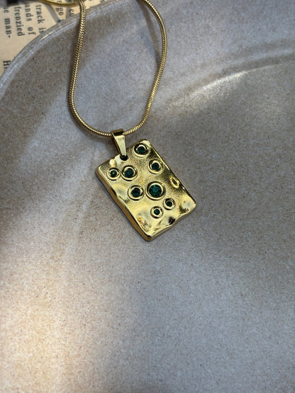 Green dots Necklace