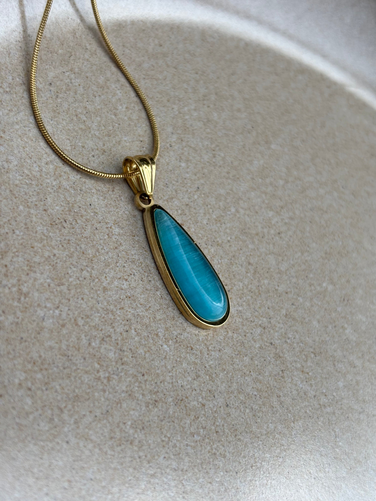 Blue water drop Necklace