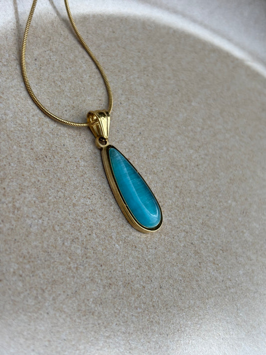 Blue water drop Necklace
