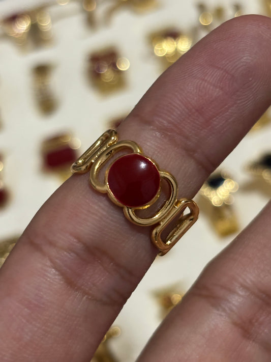 Burgundy ring