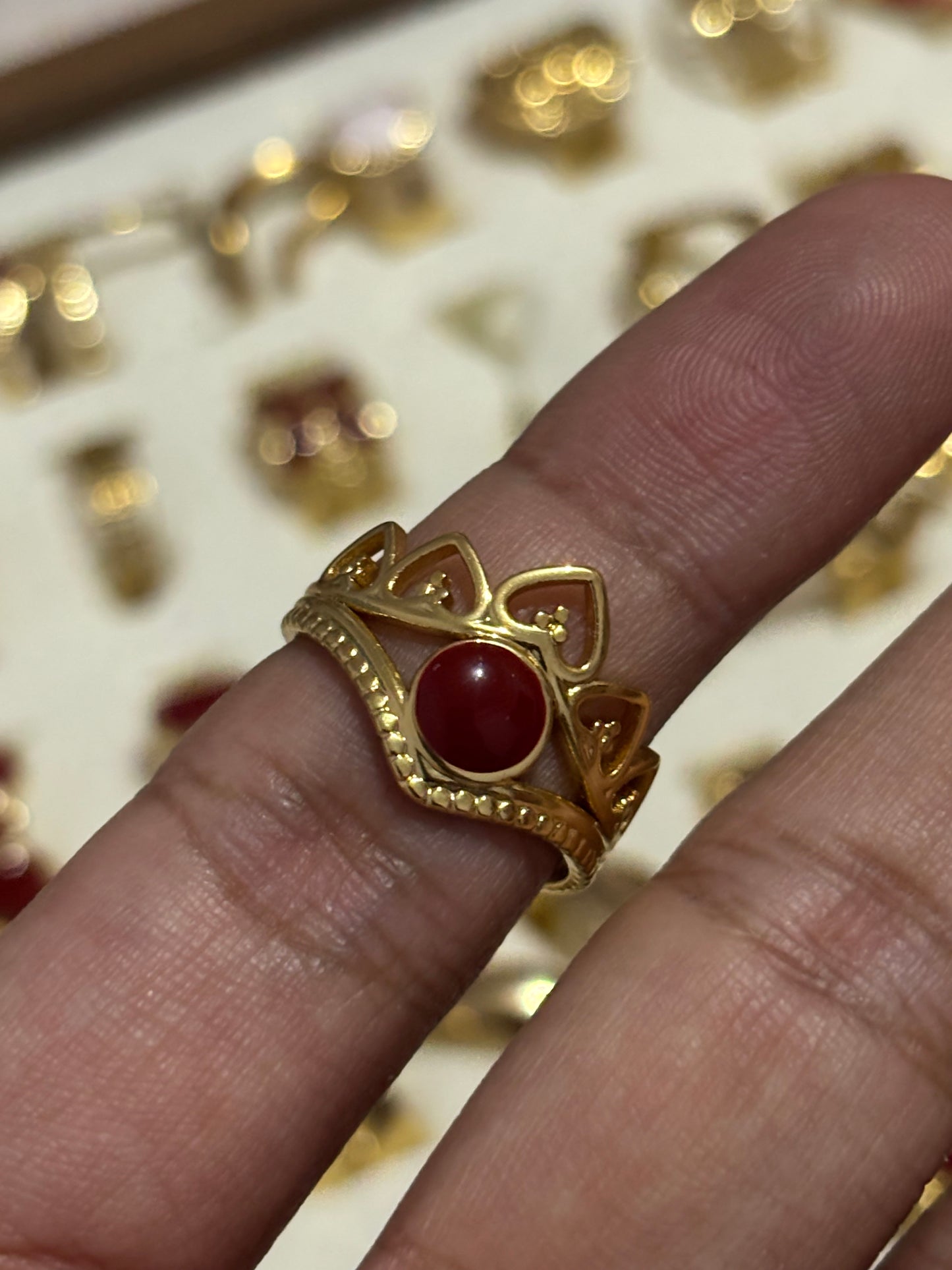 Burgundy ring