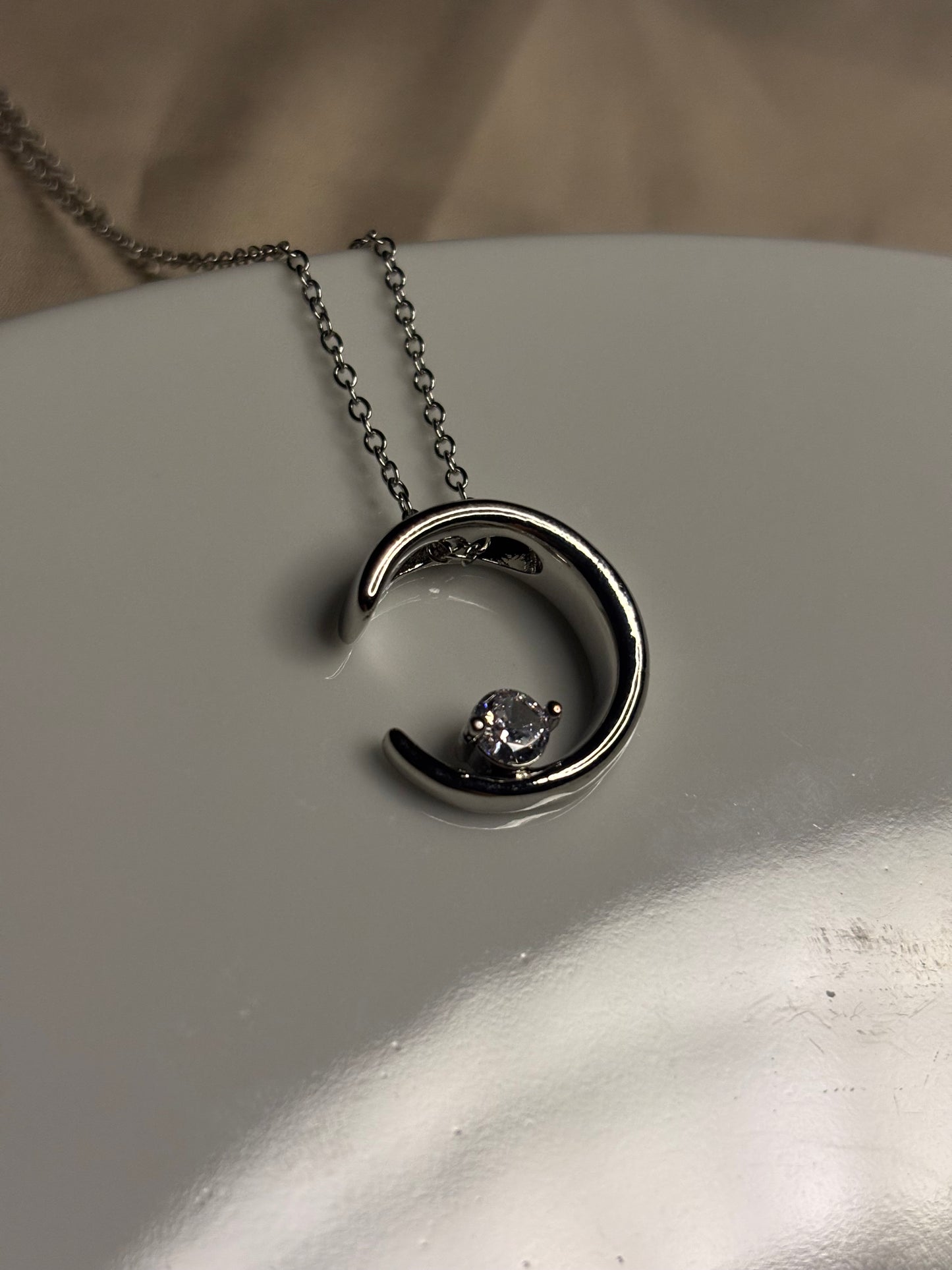 Crescent Dimond necklace