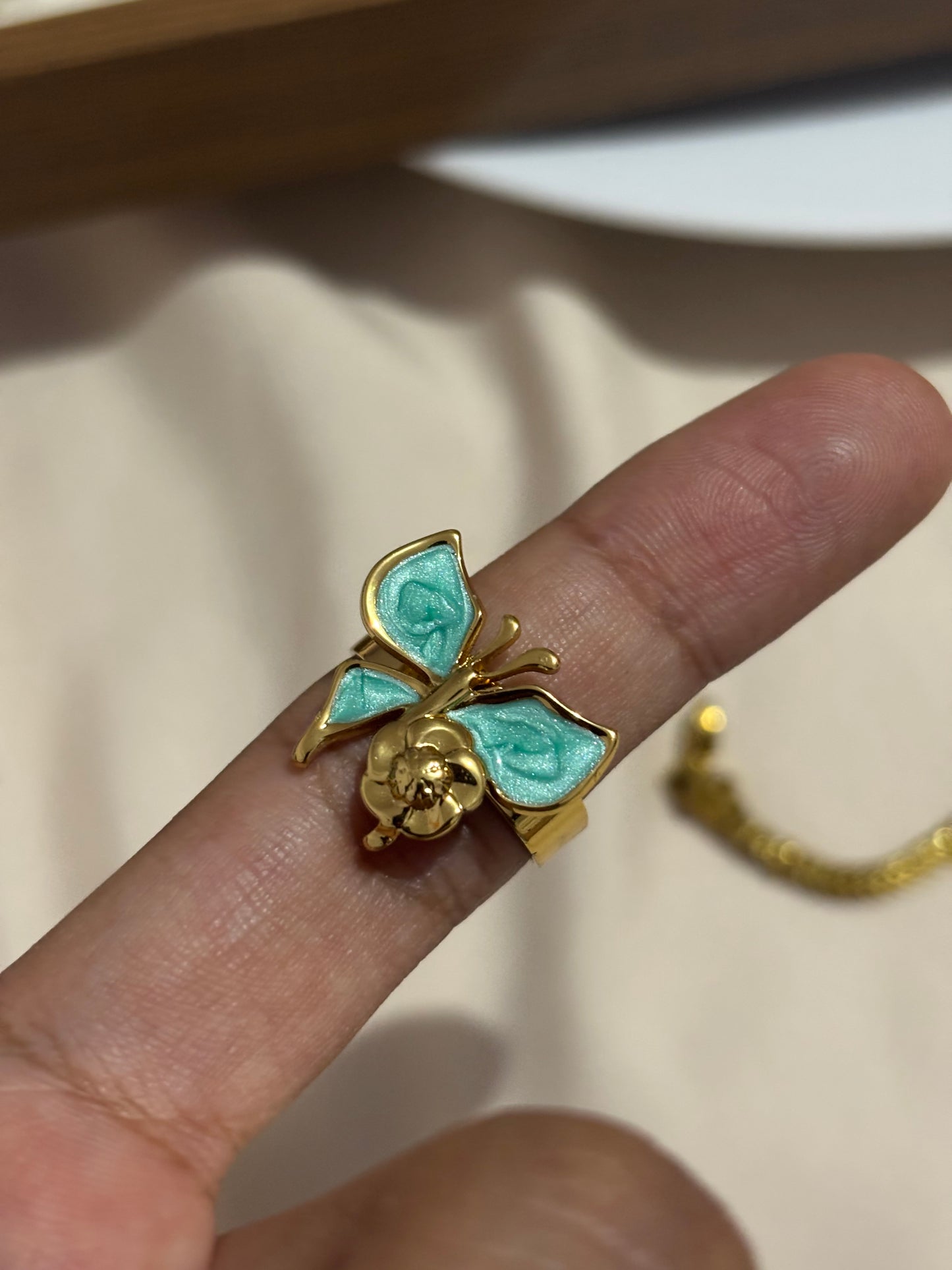 Colored butterfly Ring