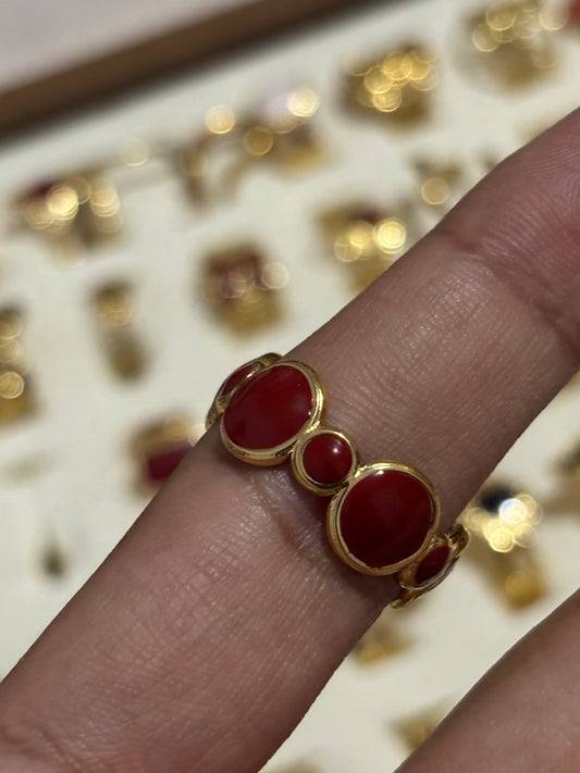 Burgundy ring