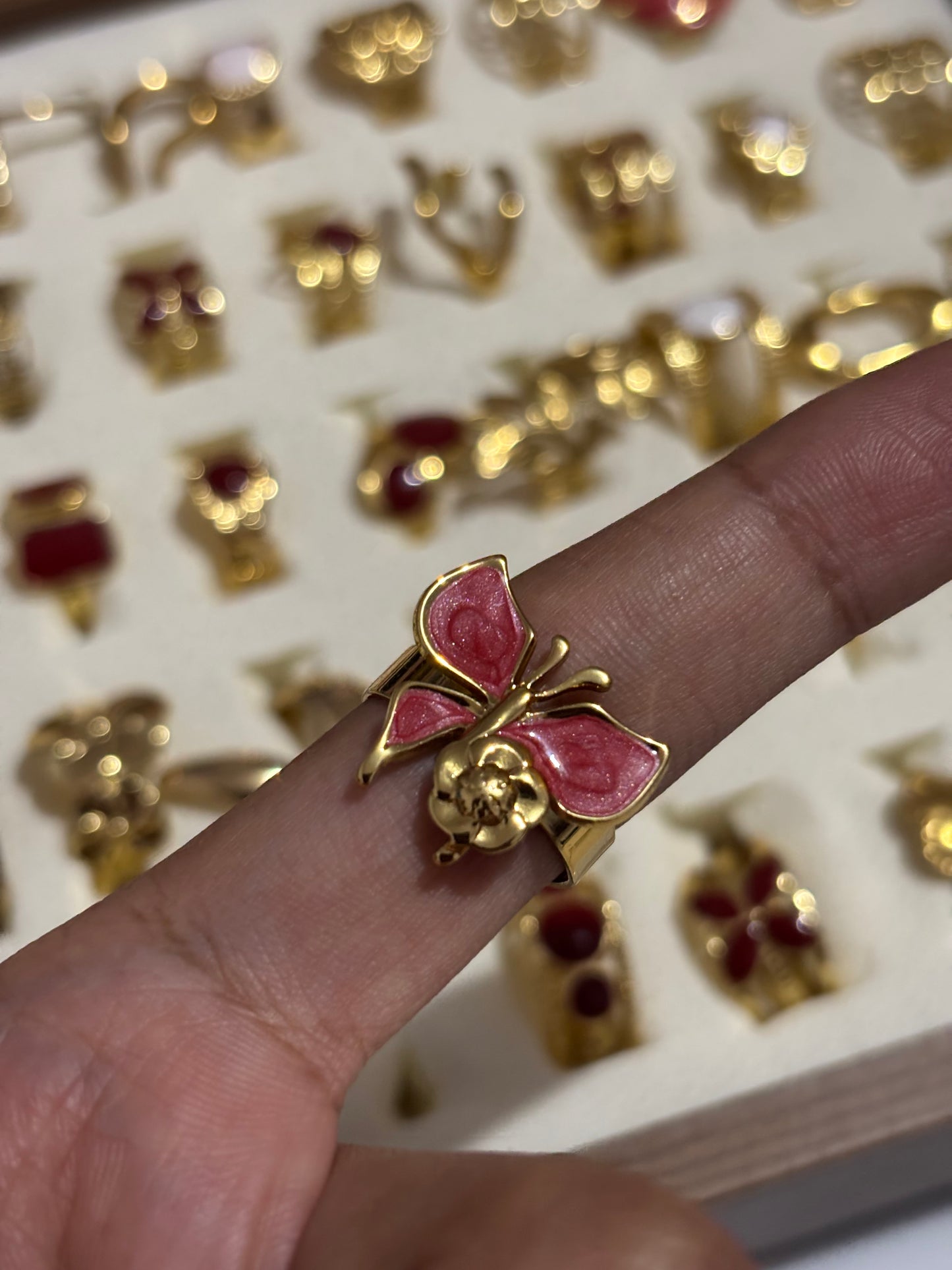 Colored butterfly Ring