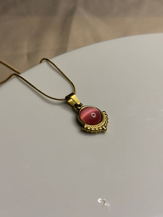 Pink diamond necklace