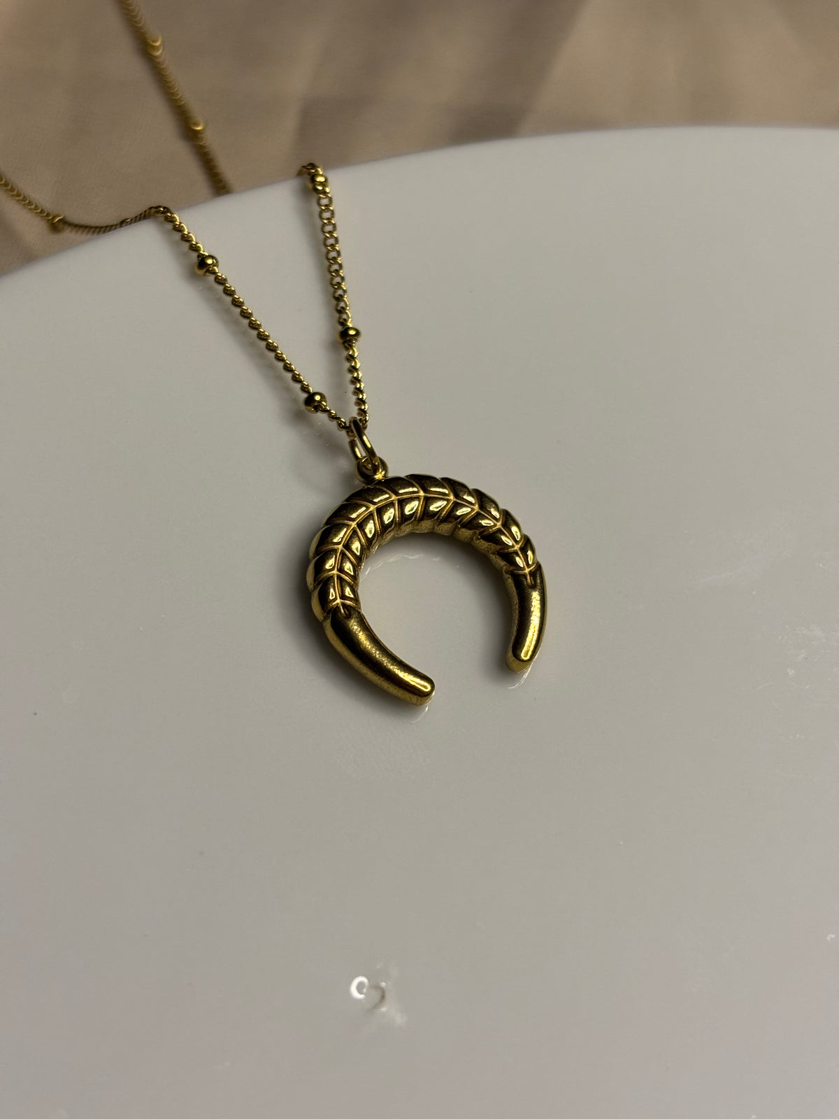 Golden Crescent necklace