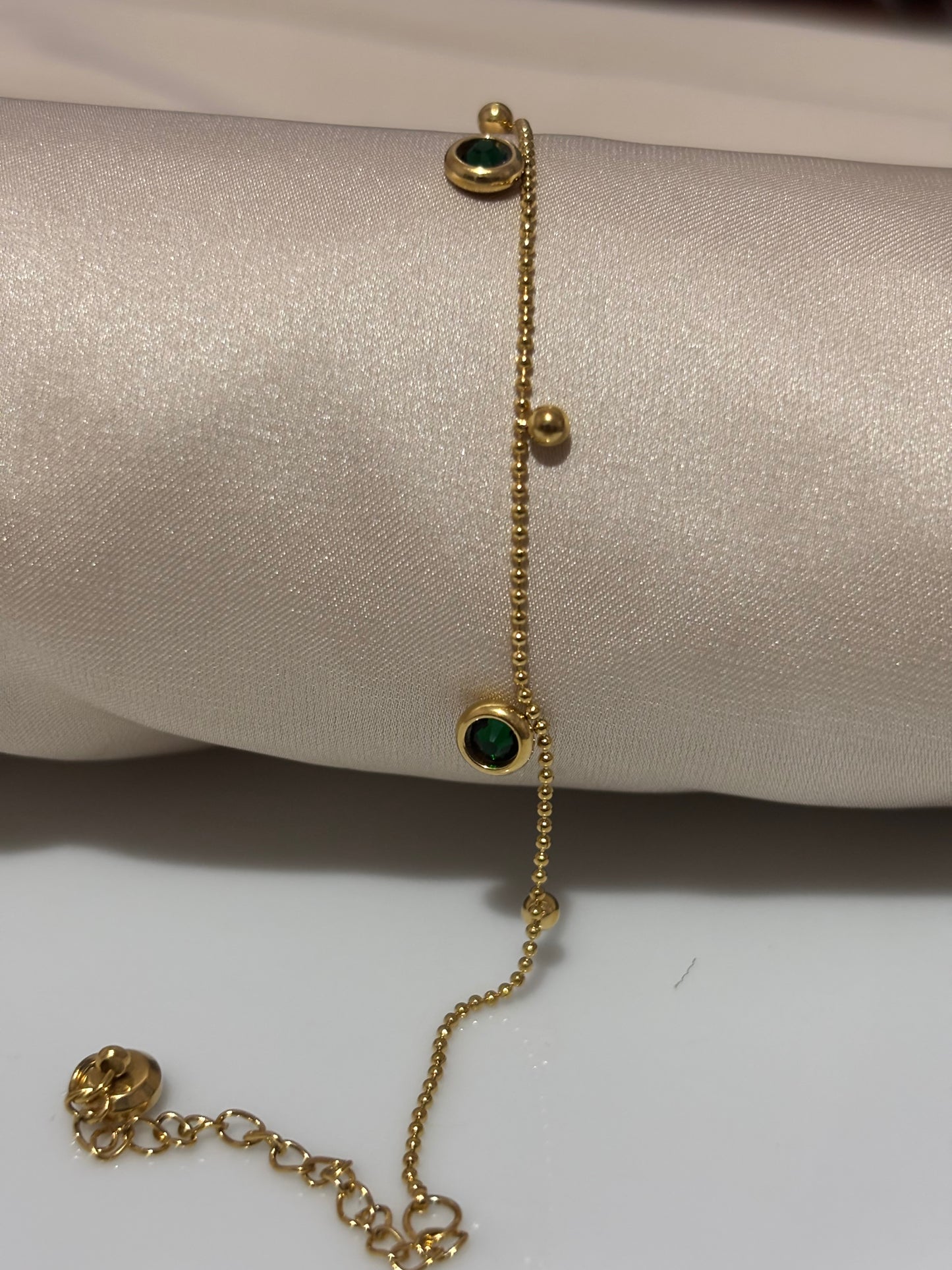 Green diamonds bracelet