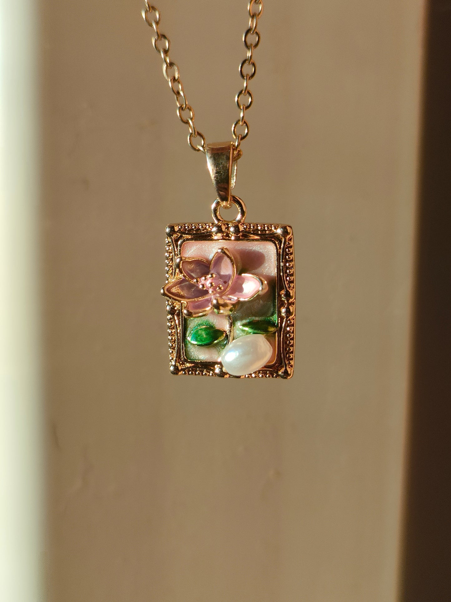 Pink Flower Necklace