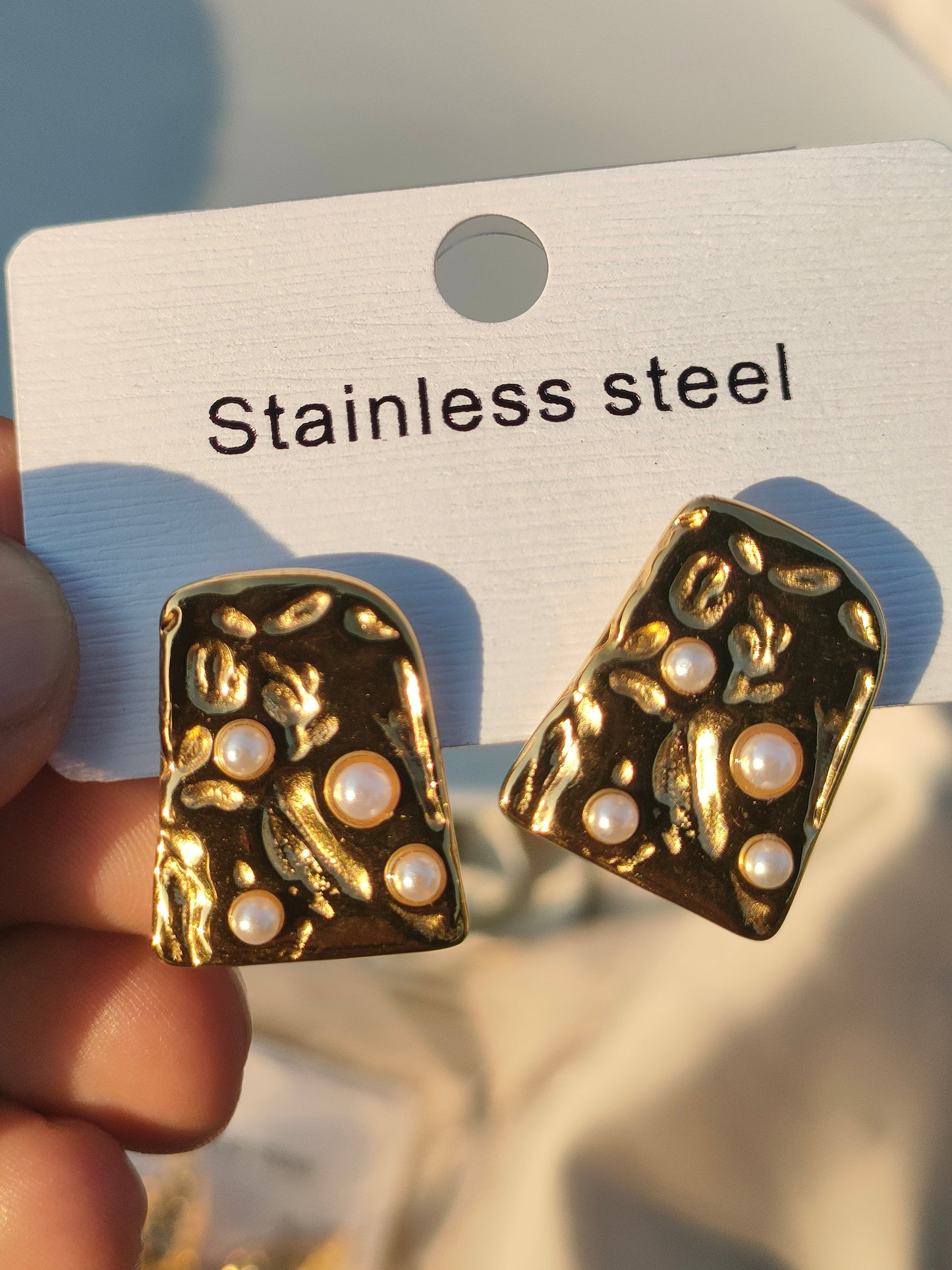 Stone earring
